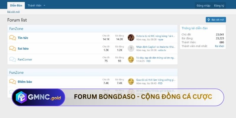Forum Bongdaso - Cộng đồng cá cược nhiều thành viên
