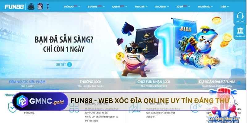 Fun88 - Web xóc đĩa online uy tín đáng thử