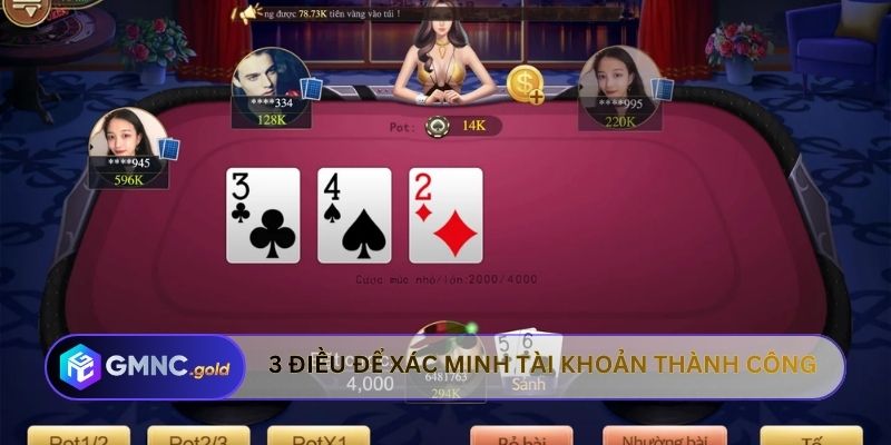 3 điều để xác minh tài khoản nhà cái thành công