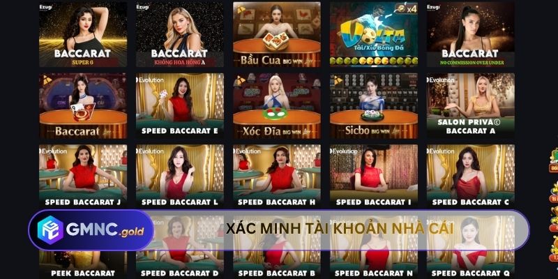 xác minh tài khoản nhà cái