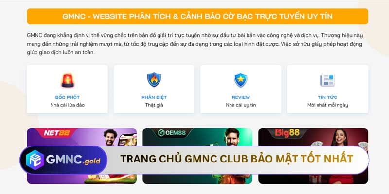 Trang chủ GMNC Club bảo mật tốt nhất